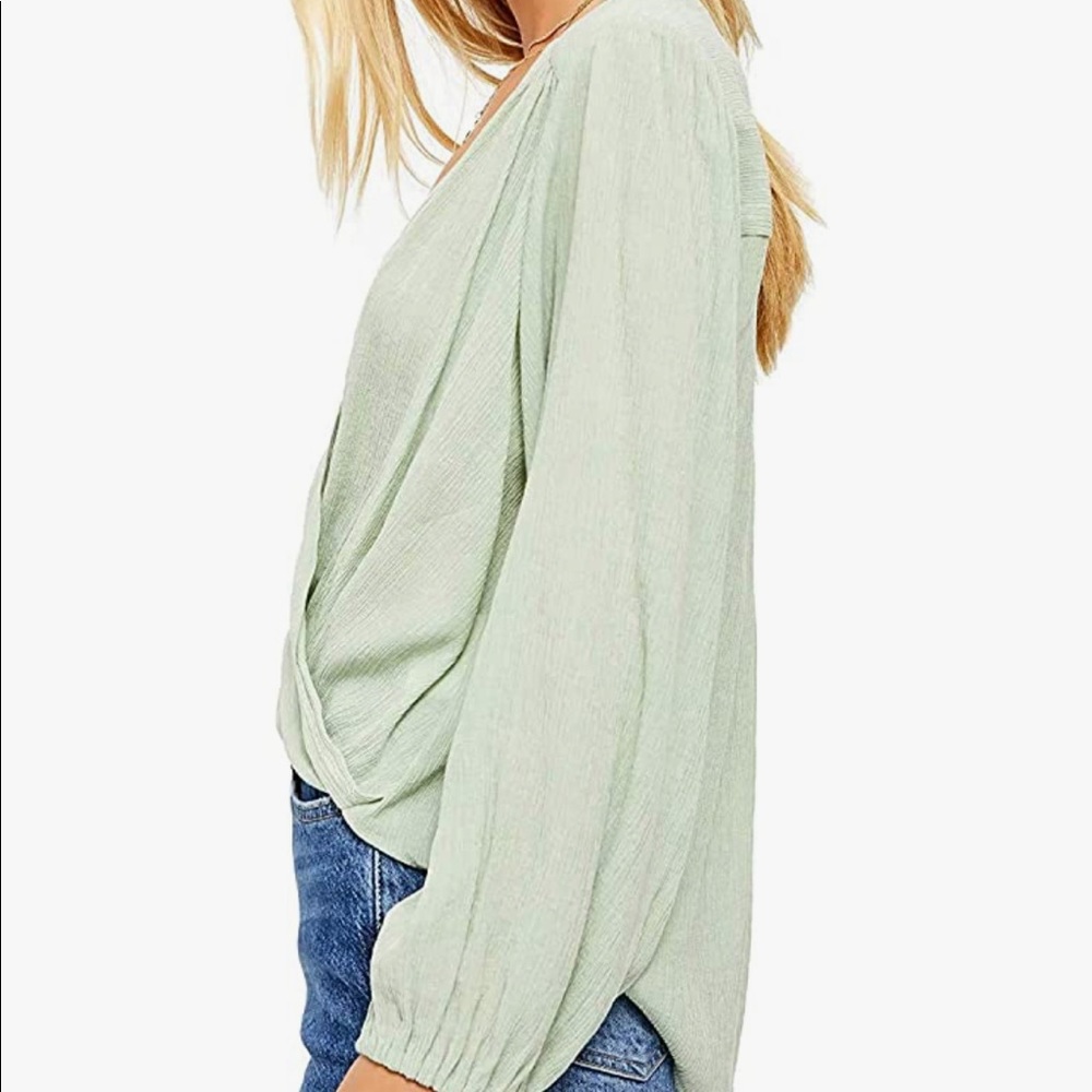 Free People - Check On It Wrap Top - Picture 7 of 7